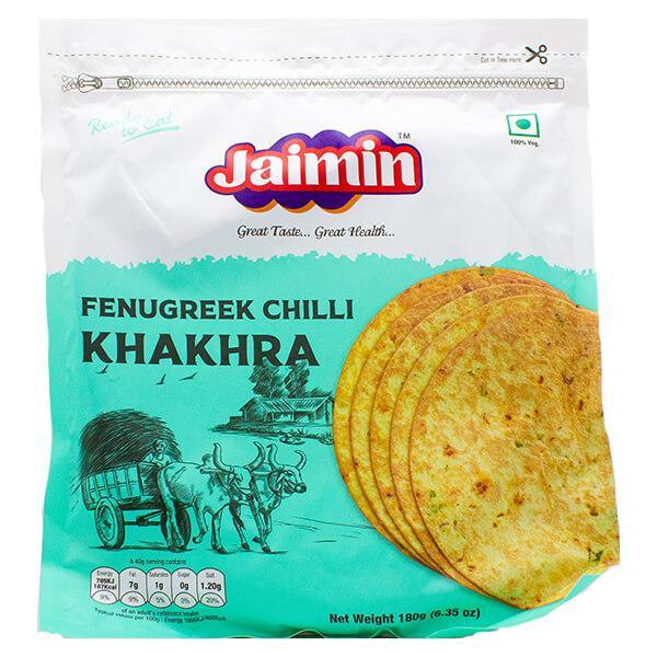 Jaimin Fenugreek & Chilli Wheat Snack (khakhra) - 180g
