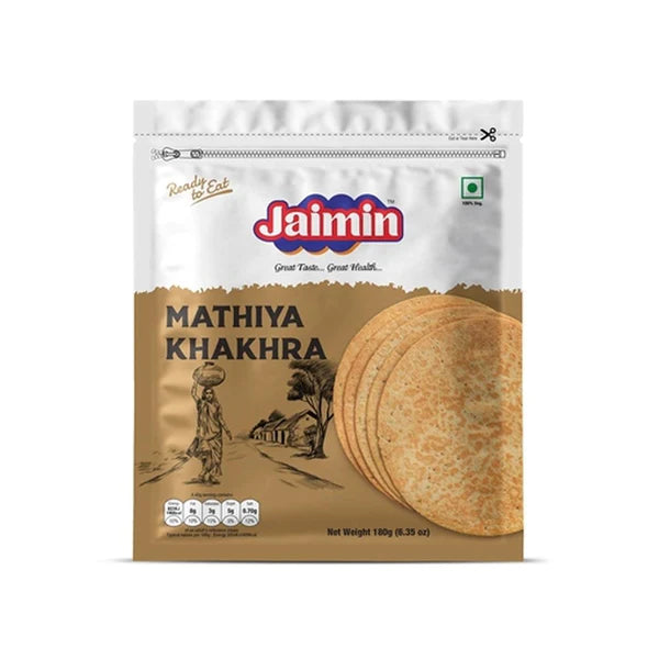 Jaimin Mathia Khakhra - (mooth bean flavoured wheat snack) - 180g