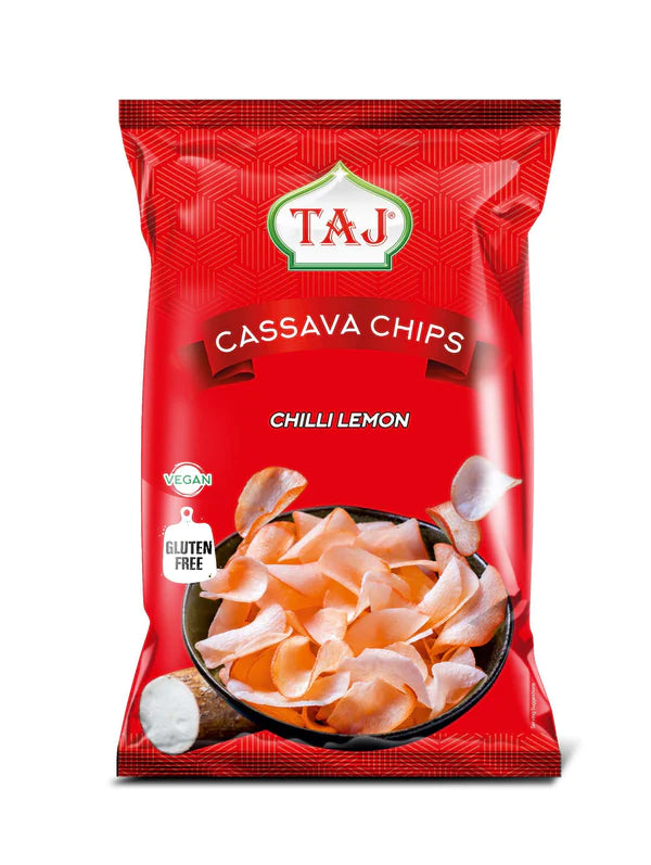 Taj Brand - Cassava Chips - Chilli & Lemon Flavour - 200g